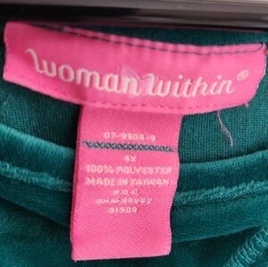 Woman Within Green/ Turqouis Top